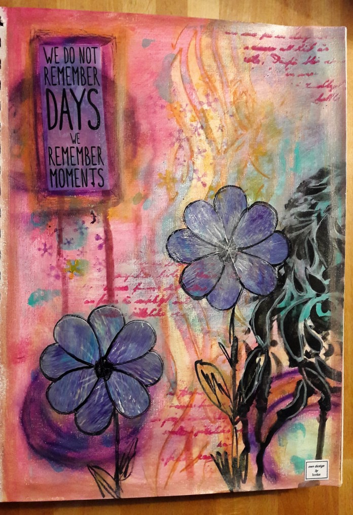 art journal page remember moments